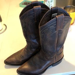 7.5 Brown Frye boots (cowboy style)